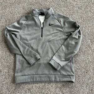 Grey half zipped nike hoodie!